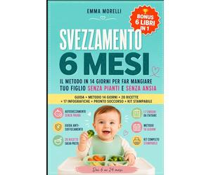 SVEZZAMENTO 6 MESI: come iniziare anche se tuo figlio non mangia, guida pratica all’autosvezzamento e svezzamento classico, metodo 14 giorni, ricette veloci, tagli sicuri e consigli senza ansia