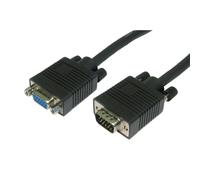 kenable SVGA Video Cable HD15 Pin Extension Lead Male to Female 0.5m BLACK