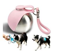 SVHCCBAR 2 in 1 Portable Dog Water Bottle with Foldable Bowl 10oz Pink
