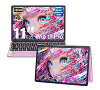 Svikou 11" FHD 2-in-1 Touchscreen Laptop for Business&Students, in tel N100 CPU,16G DDR4 RAM,512G SSD,FHD 1920 * 1200 IPS,Win 11 Pro PC, Fingerprint, Backlit Keyboard,Type-C (Pink, 16G+512G)