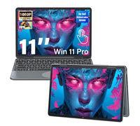 Svikou 11" Gray 2-in-1 Convertible Touchscreen Laptop, FHD (1920x1200) IPS Display,Celeron N100 Processor, 16GB RAM 256GB SSD, Facial Recognition, Backlit KB, USB-C,Win 11 Pro for Students & Travel