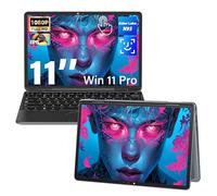 Svikou 11" Gray 2-in-1 Convertible Touchscreen Laptop, FHD (1920x1200) IPS Display, N95 Processor, 8GB RAM 1TB SSD, Facial Recognition, Backlit Keyboard, USB-C, Win 11 Pro for Students & Travel