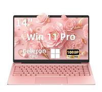 Svikou 14" Thin and Ultra Light Rose Gold Laptop for Students & Seniors