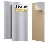 SVILINEK Soundproofing Panels Acoustic Panels 45.67"x22.83" Self-Adhesive 3D Sound Absorbing Wall Panels,for Sound Absorbing, Soundproof Panels for Living Room (Grey, 2-Pack (14.5sq.ft.))