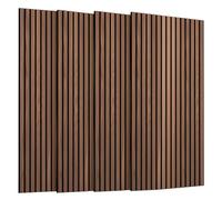 SVILINEK Soundproofing Panels Wood Veneer Acoustic Panels 47.24"x23.62" Self-Adhesive 3D Sound Absorbing, NRC 0.75,for Sound Absorbing (Walnut Effect, 4 Pack (31 sq.ft.))
