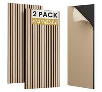 SVILINEK Soundproofing Panels Wood Veneer Acoustic Panels 47.24"x23.62" Self-Adhesive 3D Sound Absorbing,for Sound Absorbing (Natural Oak Effect, 2 Pack (15.5 sq.ft.))