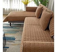 SVIO-SOFACOVER Corduroy Velvet Couch Covers Non-Slip Coffee Furniture Protector Winter Sofa Covers Quilted Sofa Slipcover One Piece 43"x83"