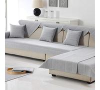 SVIO-SOFACOVER Grey Four Seasons Sofa Cover Summer Cotton and Linen Grey Furniture Protector Modern Home Rustic Sofa Slipcovers One Piece,35"x83"