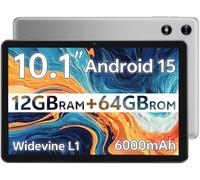 SVITOO 10 inch Android Tablet, 2025 Android 15 Tablet for Kids Adults 11GB RAM 64GB Storage, 1TB Expandable Octa-Core 8MP Dual Cameras Wi-Fi GPS Dual Face Unlock Dual Cameras