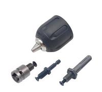 SVKVBNLNGK 0.8-10mm Precise Keyless Drill Chuck Converter 3/8inches - 24UNF Thread Quick Change Adapter SDS-Plus Shank 1/4inches Hex Chuck(4pcs Set)