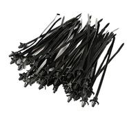 SVKVBNLNGK 100/200/300pcs Wire Harness Fastener Clamp Clips Cable Ties Management Organizers For Car Corrugated Pipe Car-styling Automobile plastic buckle(20cm Black-200 pcs)