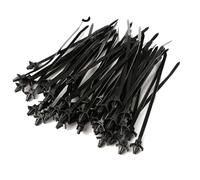 SVKVBNLNGK 100/200/300pcs Wire Harness Fastener Clamp Clips Cable Ties Management Organizers For Car Corrugated Pipe Car-styling Automobile plastic buckle(13cm Black-200pcs)