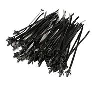 SVKVBNLNGK 100/200/300pcs Wire Harness Fastener Clamp Clips Cable Ties Management Organizers For Car Corrugated Pipe Car-styling Automobile plastic buckle(13cm Black-100 pcs)