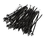 SVKVBNLNGK 100/200/300pcs Wire Harness Fastener Clamp Clips Cable Ties Management Organizers For Car Corrugated Pipe Car-styling Automobile plastic buckle(15cm Black-200pcs)