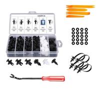 SVKVBNLNGK Car Fastener Clips Auto Bumper Retainer Clips Push Rivet Door Trim Panel Fender Clip Assortment Kit for Universal Vehicles Automobile plastic buckle(Kit 1)