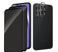 SVMONGWA 2+2 Pack Privacy Screen Protector for Samsung Galaxy A54 With 2 Pack Camera Lens Protector,Full Coverage Anti-Spy Tempered Glass Film,9H Hardness,Bubble Free,Easy to Install