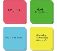 SVNOOC Reusable Dry Erase Labels for Organization, Storage Containers, Crafts, Jars, Pantry Labels (Pack of 12) (Multi Color)