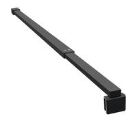 SVNR Adjustable Stainless Steel Telescopic Shower Screen Support Bar, 700mm-1200mm, 8-10mm Glass Thickness (Matte Black Square)