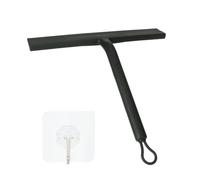 SVNR Shower Squeegee for Shower Glass Door Shower Glass Squeegee Scraper Scrubber Rubber Blade with Holder Squeegee Wiper Cleaning Tool for Window Tile and Mirror- Black - 9 Inch
