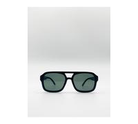 Svnx 70's Navigator Sunglasses In Black Black
