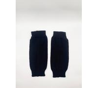 Svnx Acrylic Knitted Arm Warmers In Black Black One Size