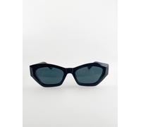 Svnx Angular Cat-Eye Sunglasses In Black Black