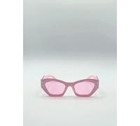 SVNX Angular Framed Sunglasses in Pink - One Size