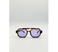 SVNX Angular Navigator Sunglasses in Brown SVNX Brown One Size