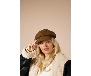 SVNX Baker Boy Hat In Brown - One Size - Brown