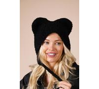 Svnx Beanie With Animal Ears In Black Black One Size