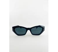 SVNX Black Angular Cat-Eye Sunglasses - Black - One Size