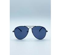 SVNX Black Aviator with Black Lenses - Black - One Size