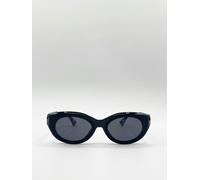 SVNX Black Chunky Retro Sunglasses - Black - One Size