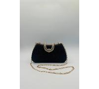Svnx Black Shimmer Clutch Bag Black