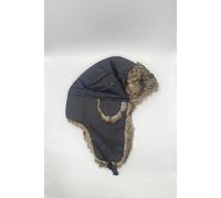 SVNX Black Tapper Hat with Faux Fur Lining - One Size - Black