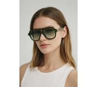 SVNX Bold Navigator Sunglasses in Green - Green - One Szie