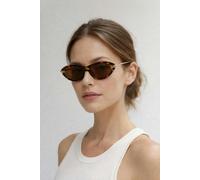 SVNX Bold Oval Angular Sunglasses in Tortoiseshell - Tortoiseshell - One Szie