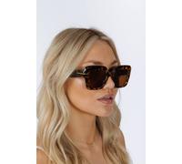 Svnx Bold Square Sunglasses In Leopard Brown Brown