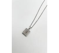 Svnx Booklet Locket Pendant Necklace In Silver Silver