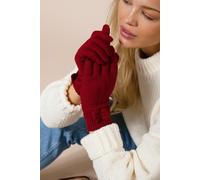 SVNX Bow Knitted Gloves In Red - Red - One Size
