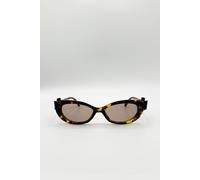 Svnx Bow Side Detail Sunglasses - Removeable Bow In Brown Brown
