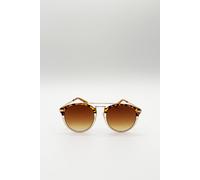SVNX Brown Tortoise Sunglasses With Brown Lenses