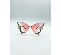 SVNX Butterfly Lens with Crystal Detail in Gradient Pink - Pink - One Size