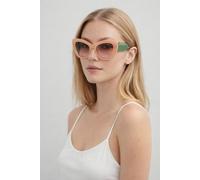 SVNX Cat Eye Sunglasses in Pink Green
