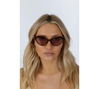 SVNX Cat-Eye Sunglasses with Thin Chain Arm Tortoise - One Size - TORTOISE
