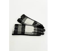 Svnx Checked Print Gloves - Black And White Black One Size