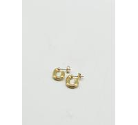 Svnx Chunky Oval Half Hoop Earrings In Gold Gold