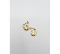 SVNX Chunky Oval Half Hoop Earrings - One Size