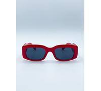 SVNX Chunky Rectangle Sunglasses in Red SVNX Red One Size