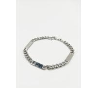 SVNX Chunky silver bracelet with T bar clasp - One Size